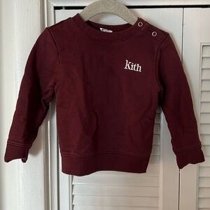 KITH baby burgundy sweatshirt 6-12m